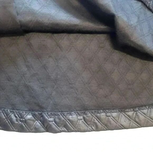 NYCC Women's Black Poly/Spandex Faux Leather Quilted A-Line Skirt NEW - Picture 4 of 9